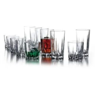 Diamante Glassware Set - 414ml & 354ml - 16 Pcs