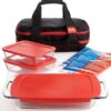 Portable Easy Grab Double Decker 9 Piece Food Storage Container Set