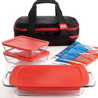 Portable Easy Grab Double Decker 9 Piece Food Storage Container Set