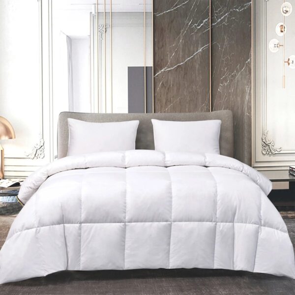 Hotel Grand White Goose Feather & Down Comforter Set - Twin - Image 6