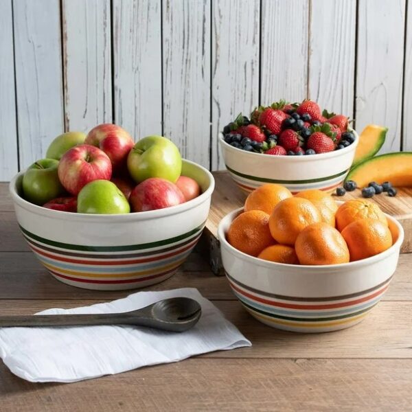 Baum Striped Bowl Set, 3-piece