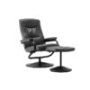 Memphis Swivel Chair and Footstool Black - Image 5