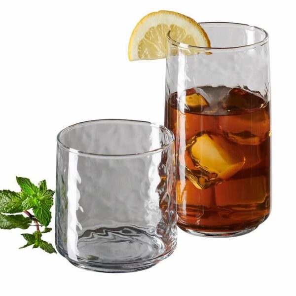 Anchor Hocking Brockhill Hammered Glassware Set 16-piece - Image 3