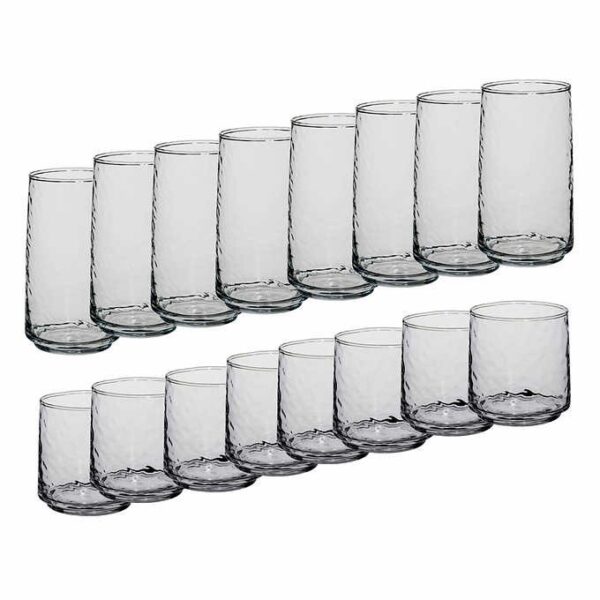 Anchor Hocking Brockhill Hammered Glassware Set 16-piece - Image 4