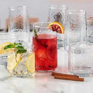 Anchor Hocking Brockhill Hammered Glassware Set 16-piece