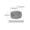Jumbo Foam Lounger Filled Bean Bag Chair - Image 2