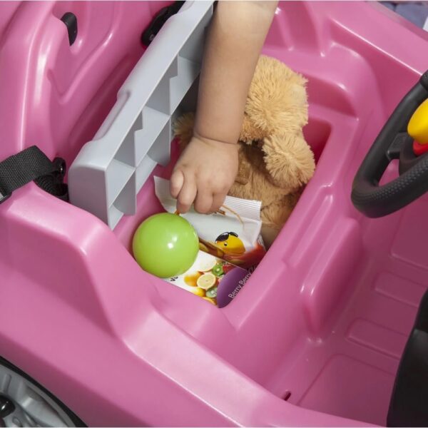 Step2 Whisper Ride Cruiser Pink Toddler Push Car and Ride on for Toddlers - Image 2