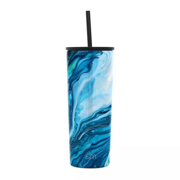 Simple Modern 2pack 24oz Stainless Steel Classic Bottles with Six Bonus Straws - Image 2