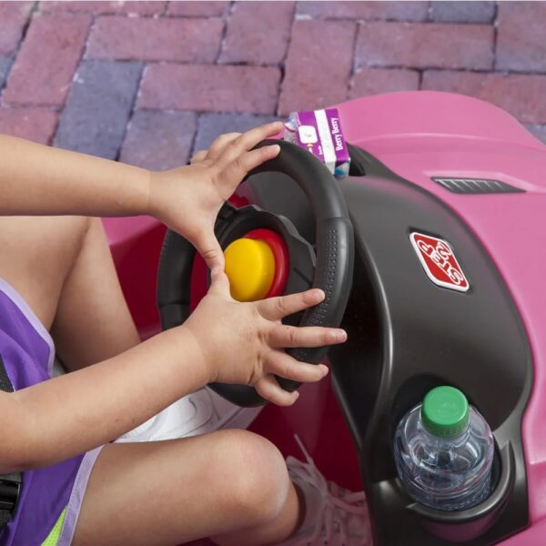 Step2 Whisper Ride Cruiser Pink Toddler Push Car and Ride on for Toddlers - Image 3