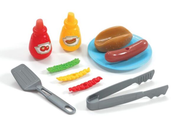 Step2 Fixin Fun Outdoor Toy Grill with 10 Piece Stack and Stay Hot Dog Play Set - Image 4