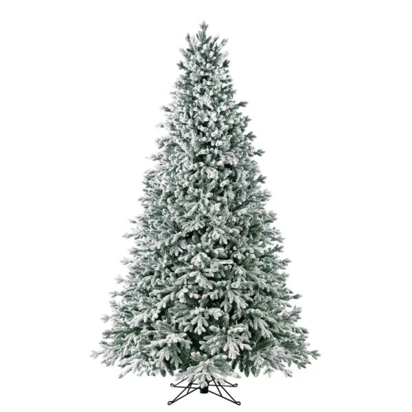 7.5ft (2.2m) Pre-Lit Flocked Artificial Christmas Tree with 1,850 Colour Changing Micro LED Lights - Image 2