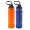 Thermoflask - Stainless Steel Insulated Water Bottles - 24 Ounce - 2 Pack - Orange Crush - Navy Edge - Image 3