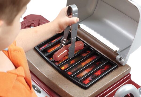 Step2 Fixin Fun Outdoor Toy Grill with 10 Piece Stack and Stay Hot Dog Play Set - Image 8