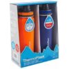 Thermoflask - Stainless Steel Insulated Water Bottles - 24 Ounce - 2 Pack - Orange Crush - Navy Edge - Image 5
