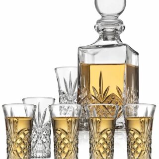 Godinger Dublin 7pc Spirit Decanter & Glass Set
