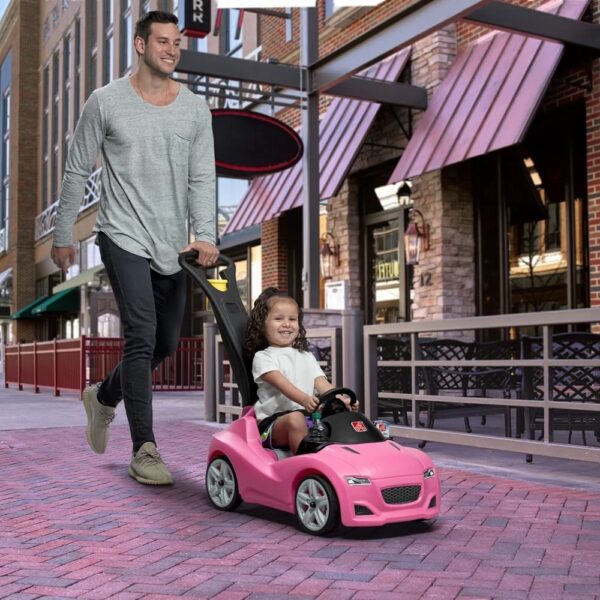 Step2 Whisper Ride Cruiser Pink Toddler Push Car and Ride on for Toddlers - Image 6