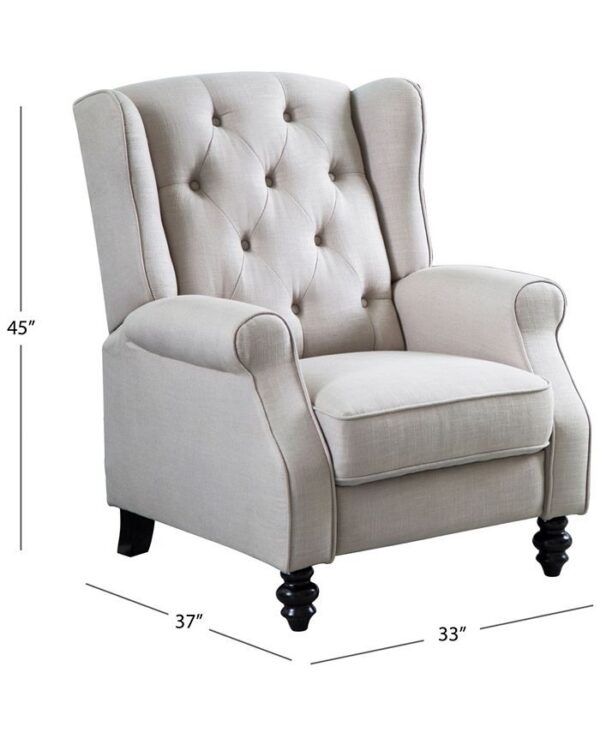 Abbyson Living Sherry Fabric Pushback Recliner Chair - Image 2