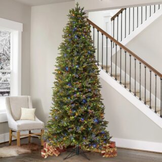 9ft Pre-Lit Radiant Micro Led Slim Artificial Christmas Tree