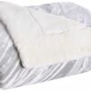 Life Comfort Faux Fur Reversible Throw Blanket - Light Grey  60in x 70in - Image 2