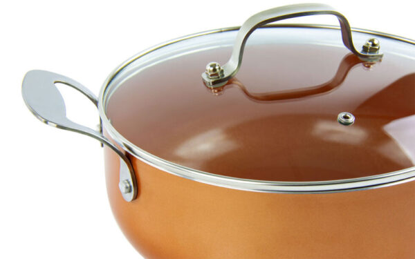 Aeris 3pc Non Stick Copper Casserole Set - Image 2