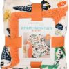 Life Comfort Kids Sherpa Fleece Throw Blanket (Orange Dino) - Image 5