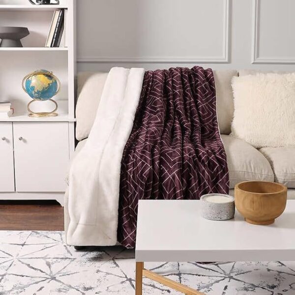 Life Comfort Faux Fur Reversible Throw Blanket - 60" x 70" - Image 4