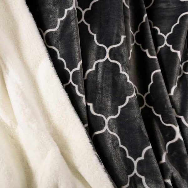 Life Comfort Faux Fur Reversible Throw Blanket - 60in x 70in - Image 3