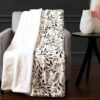 Life Comfort Faux Fur Reversible Throw Blanket - Floral Green 60in x 70in - Image 3