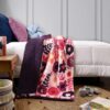 Life Comfort Sherpa Fleece Kids Blanket - Pink And Purple Floral - Image 3