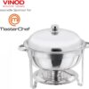 Vinod 8.5 Litre DEEP Stainless Steel Round Chafing Dish - Image 2