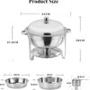 Vinod 8.5 Litre DEEP Stainless Steel Round Chafing Dish - Image 3