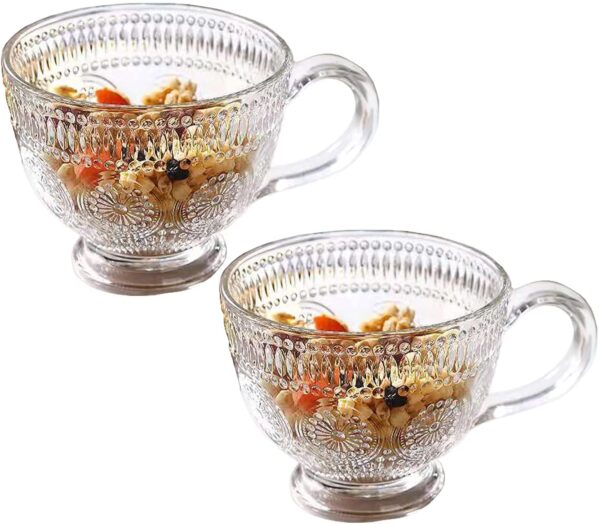 Godinger 4pc Sunflower Crystal Coffee Mugs -13.5oz (399ml) - Image 9