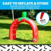 Bigmouth Strawberry Tunnel Sprinkler Inflatable Water Splash Toy for Kids 6ft - Image 4
