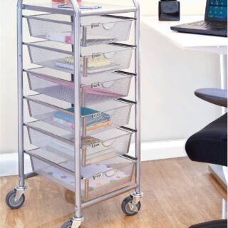 Seville Classics 6-Drawer Steel Storage Organizer Cart