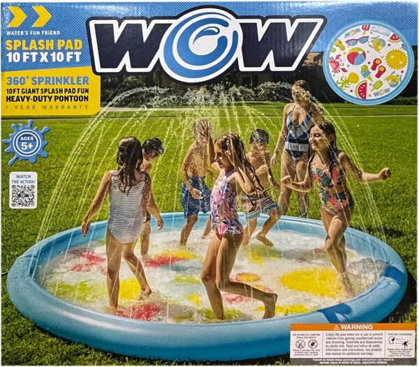 WOW Giant Splash Pad Inflatable Pool With Sprinkler For Kids 10'' - Image 2