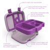 5 Compartment Kid's Lunch Box - Purple - Image 2