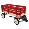 Little Box 34" Durable Rubber Wheels Wooden Toy Wagon - Image 3