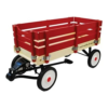 Little Box 34" Durable Rubber Wheels Wooden Toy Wagon - Image 5