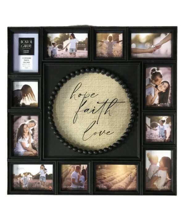 Hometrends 12-OP Linear Hope / Faith & Love Picture Collage Frame - Image 2