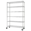 TRINITY 48" (122cm) EcoStorage 6-Tier Chrome Storage Rack With Casters - Image 4
