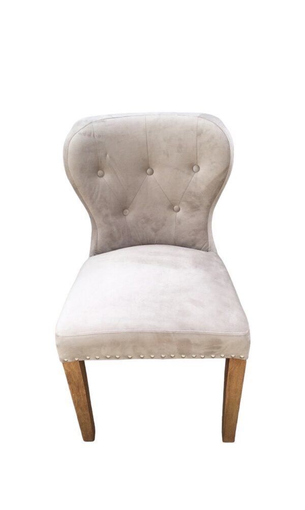 Chennai Upholstered Oak Leg Dining Chair - Image 3