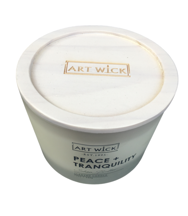 Art Wick Peace + Tranquility Shea Butter Scented Soy Candle 12oz - Image 2