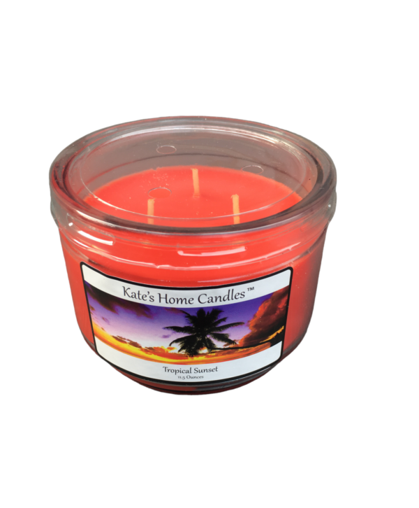 Kate's Home Tropical Sunset Scented Soy Candle - 11.5oz - Image 3