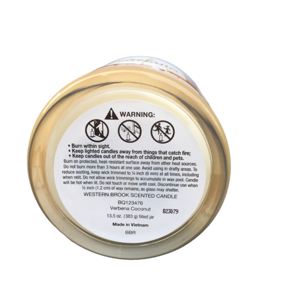 Western Brook Verbena Coconut Aromatic Scented Candle - 13.5oz - Image 5