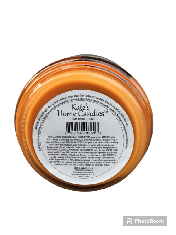 Kate's Home Palm Breeze Scented Soy Candle - 11.5oz - Image 2