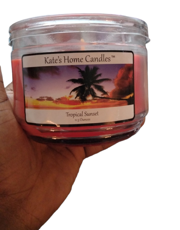 Kate's Home Tropical Sunset Scented Soy Candle - 11.5oz - Image 5