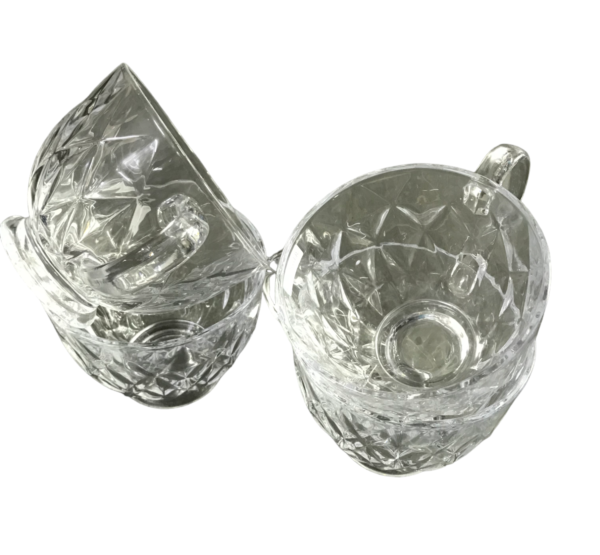 Godinger 4pc Diamond Crystal Coffee Mugs -13.5oz (399ml) - Image 8