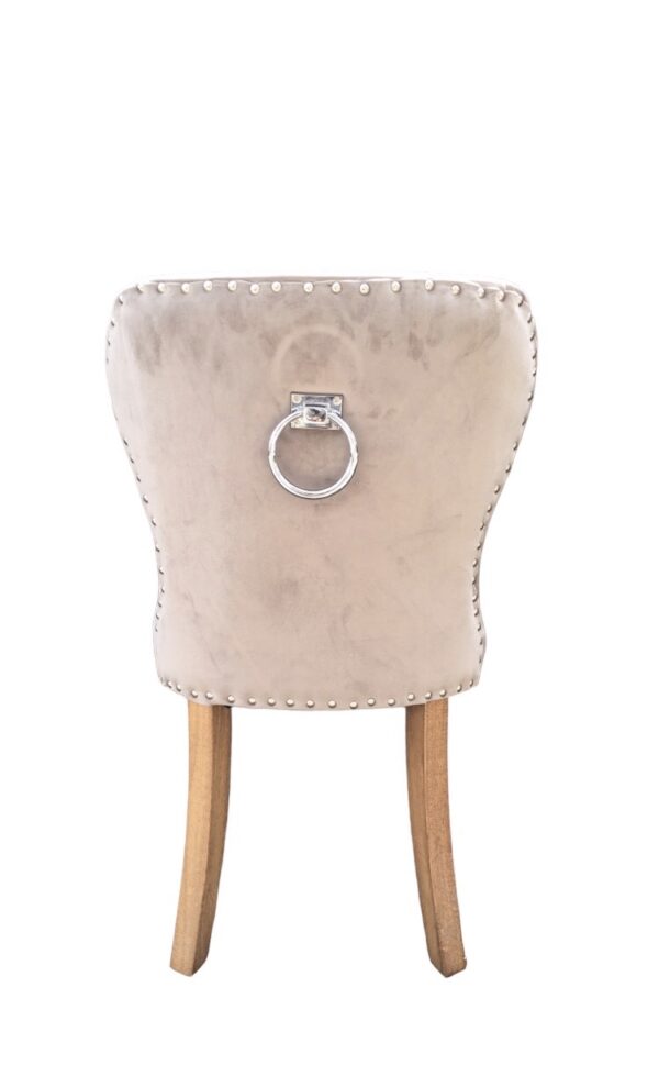 Chennai Upholstered Oak Leg Dining Chair - Image 7