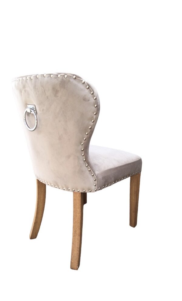 Chennai Upholstered Oak Leg Dining Chair - Image 8