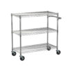 Trinity Nsf 3-Tier Commercial Chrome Storage Cart - Image 2